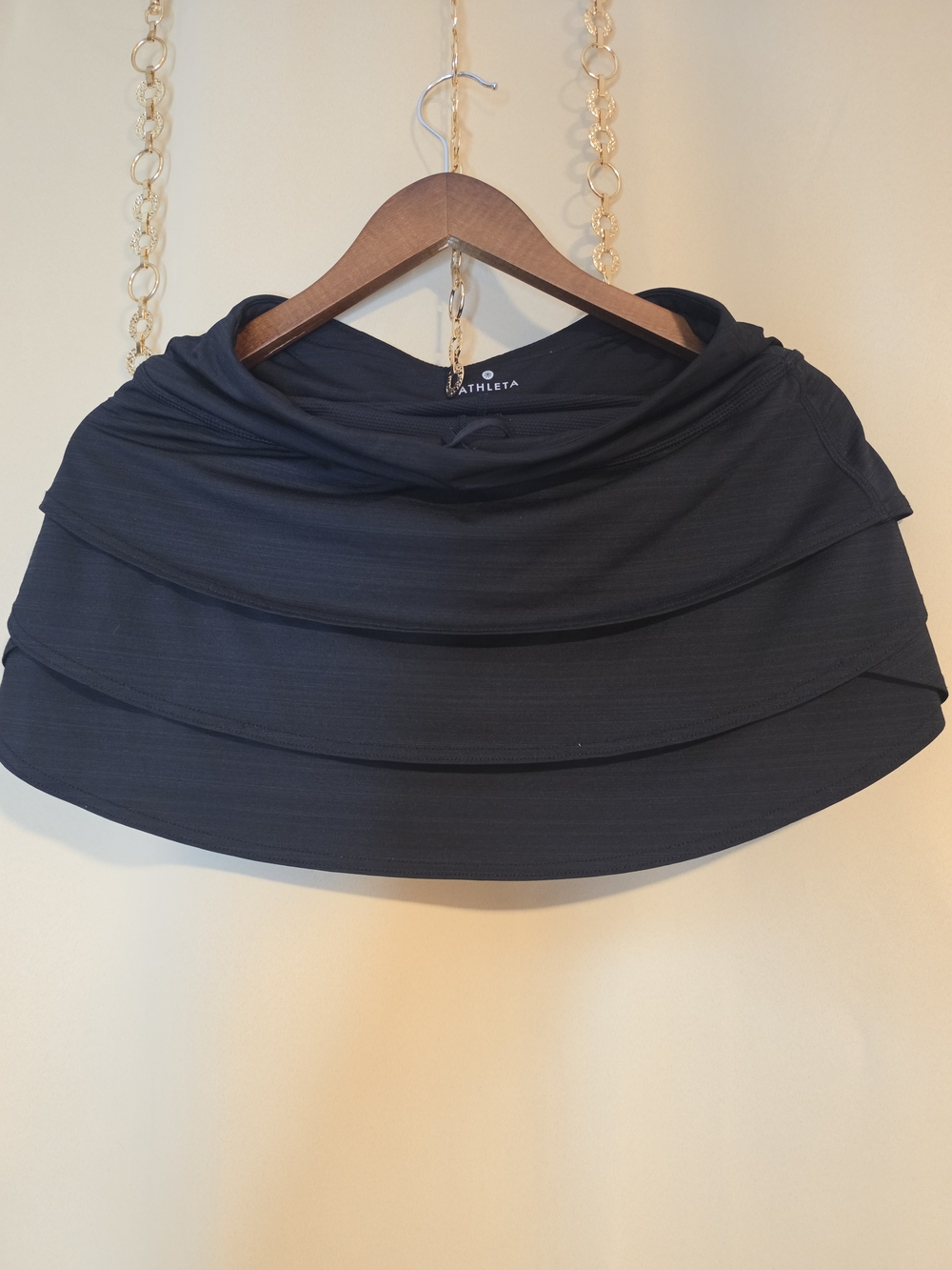 Athleta Black Tiered A-Line Short Skirt